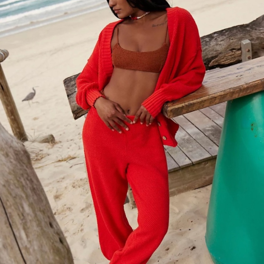 Free People Hailee Cardigan Set in discontinued Persimmon XS